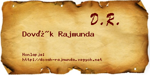Dovák Rajmunda névjegykártya